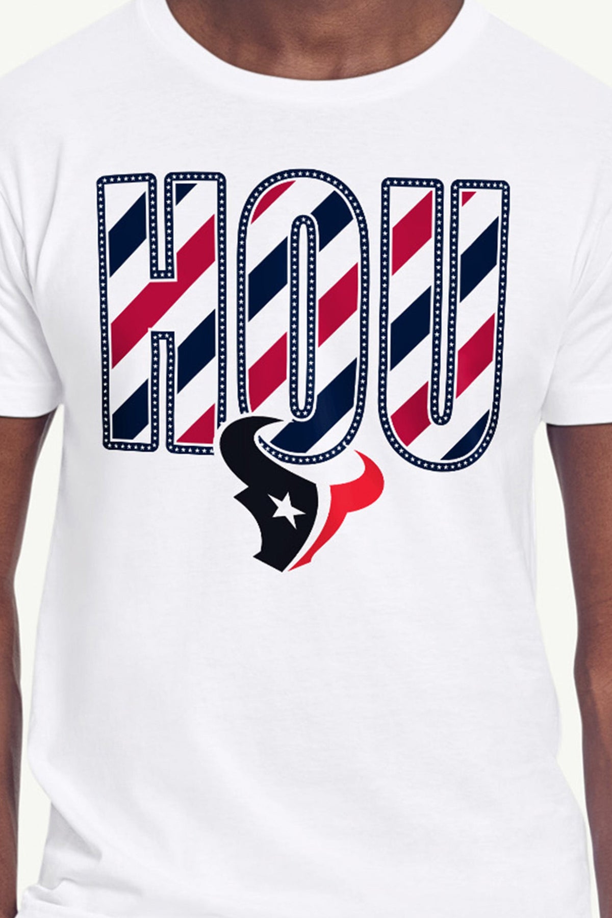 Starter Customer Favorite / MENS HOUSTON TEXANS STARS AND STRIPES T SHIRT