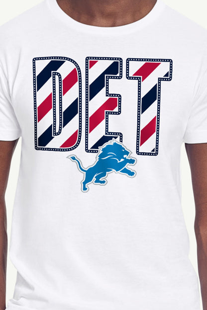 Starter New / MENS DETROIT LIONS STARS AND STRIPES T SHIRT
