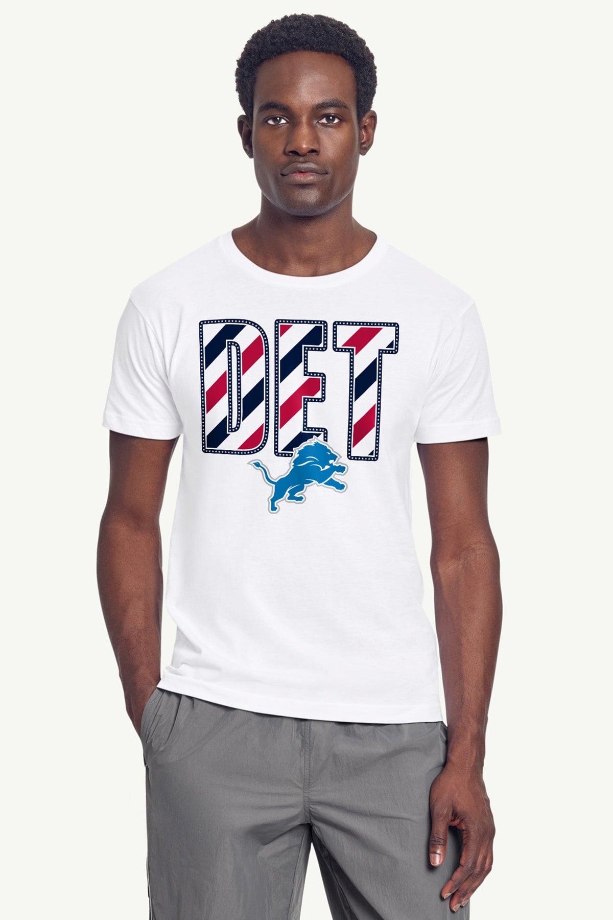 Starter New / MENS DETROIT LIONS STARS AND STRIPES T SHIRT