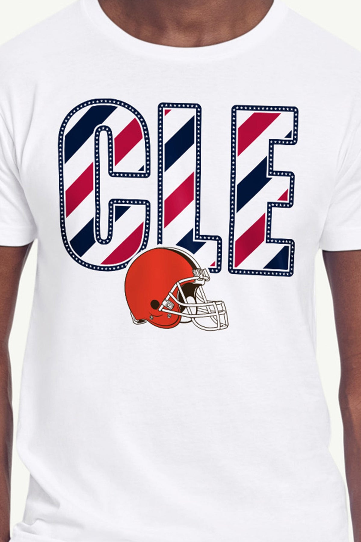 Starter Premium / MENS CLEVELAND BROWNS STARS AND STRIPES T SHIRT