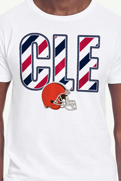 Starter Premium / MENS CLEVELAND BROWNS STARS AND STRIPES T SHIRT