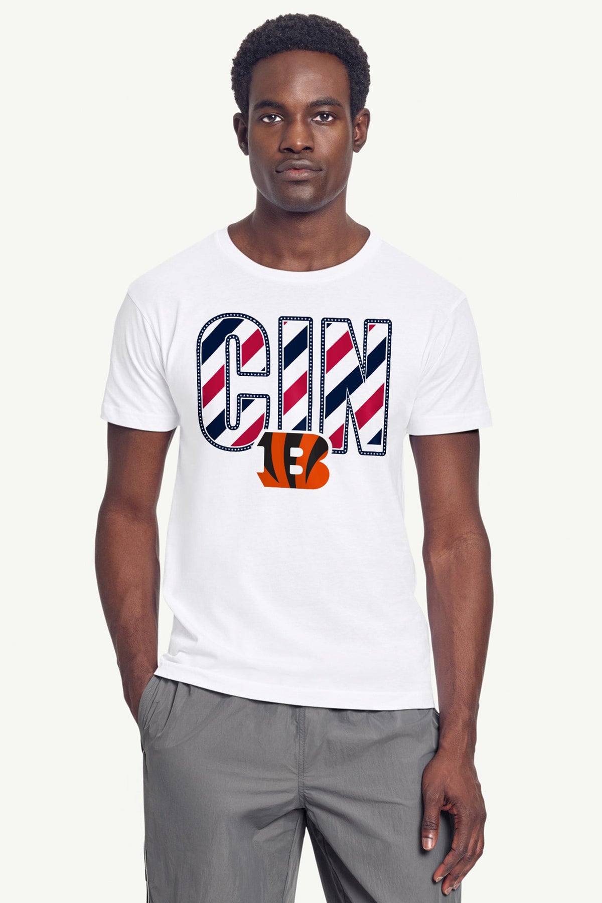 Starter Quality / MENS CINCINNATI BENGALS STARS AND STRIPES T SHIRT