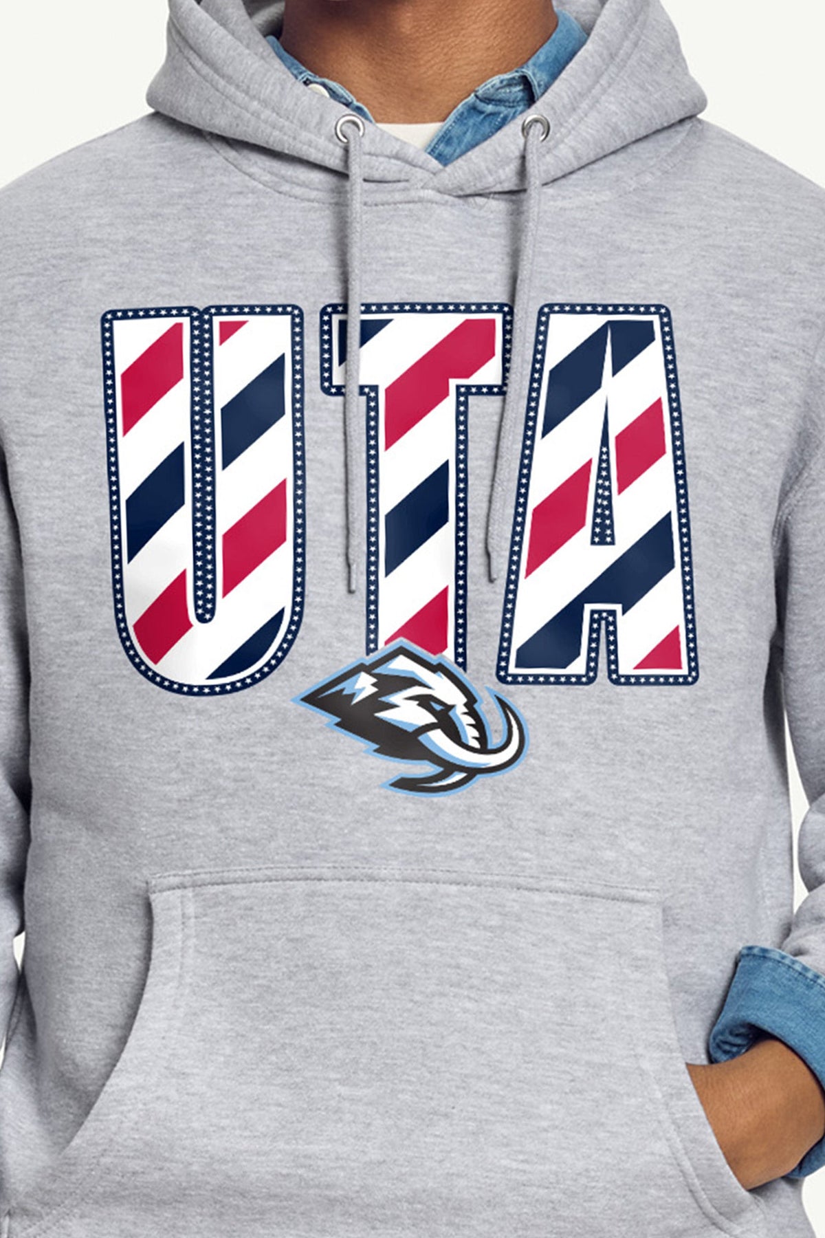 Starter Popular / MENS UTAH MAMMOTH STARS AND STRIPES HOODIE