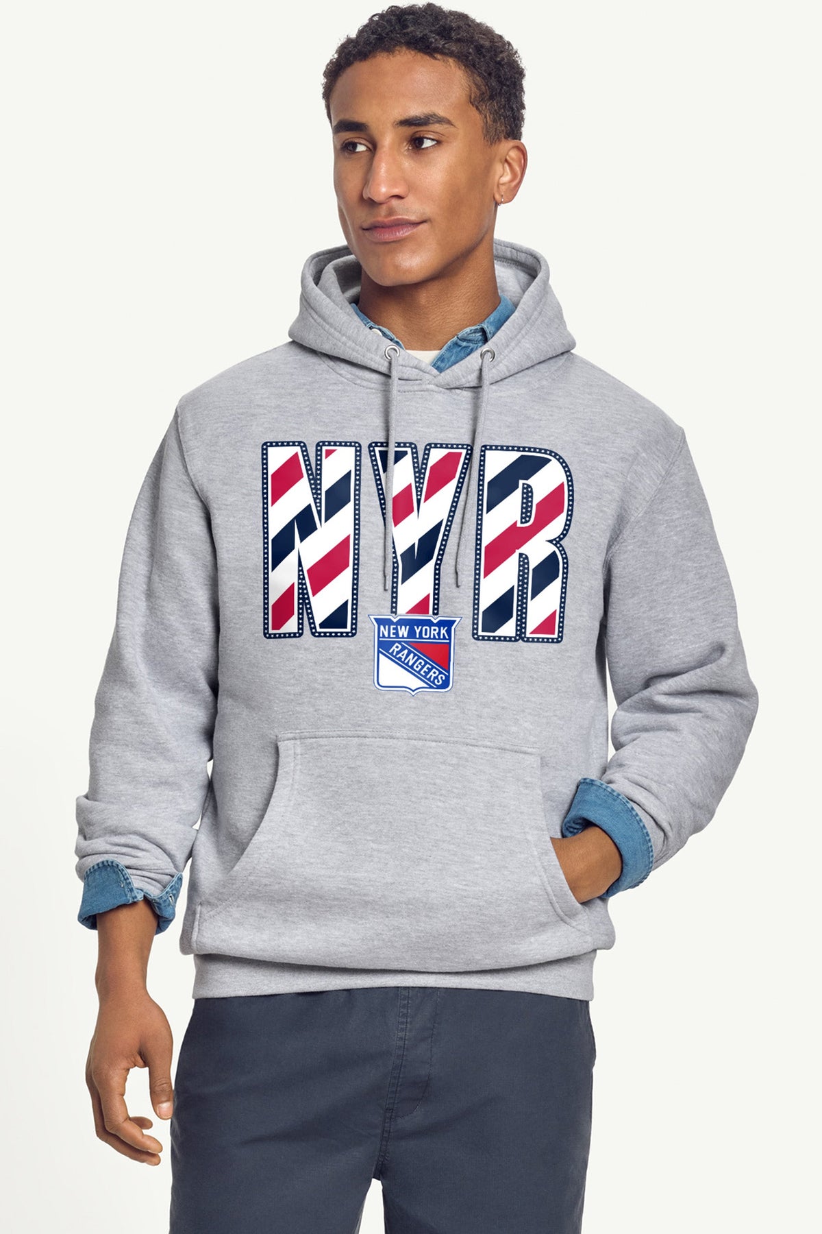 Starter Deals / MENS NEW YORK RANGERS STARS AND STRIPES HOODIE