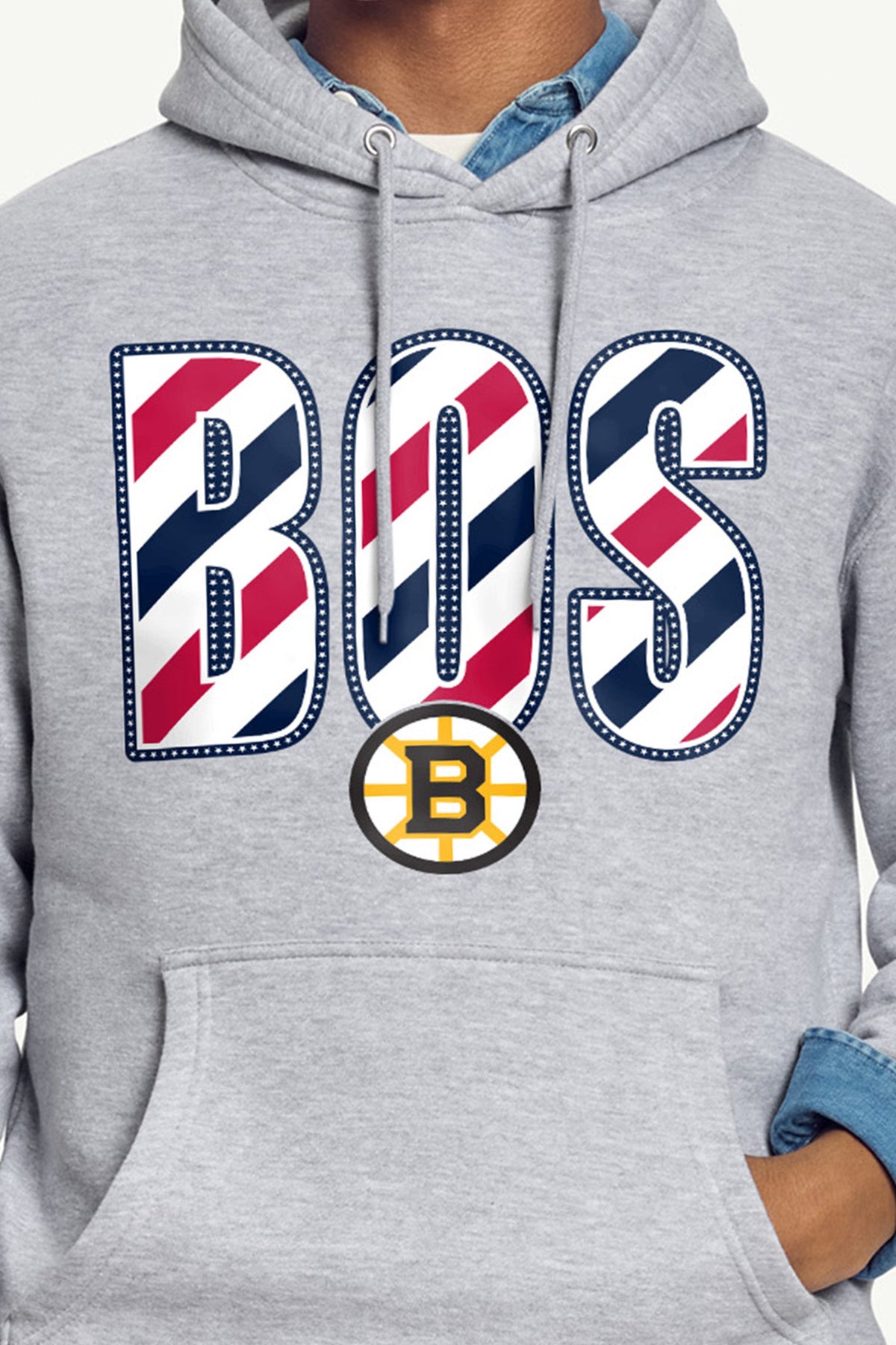 Starter Smart Buy / MENS BOSTON BRUINS STARS AND STRIPES HOODIE