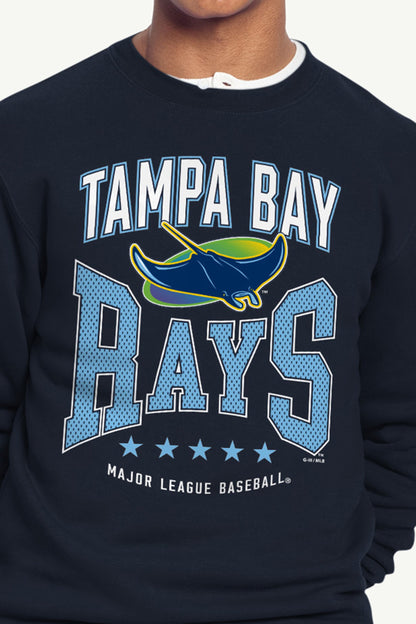 Starter New / MENS TAMPA BAY RAYS CENTER SQUEEZE SWEATSHIRT