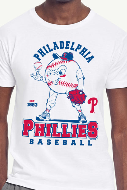 Starter Top Pick / MENS PHILADELPHIA PHILLIES BASEBALL CHARACTER SHORT SLEEVE T SHIRT