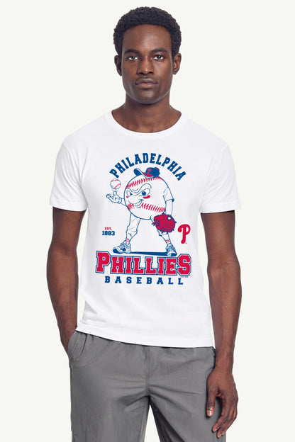 Starter Top Pick / MENS PHILADELPHIA PHILLIES BASEBALL CHARACTER SHORT SLEEVE T SHIRT