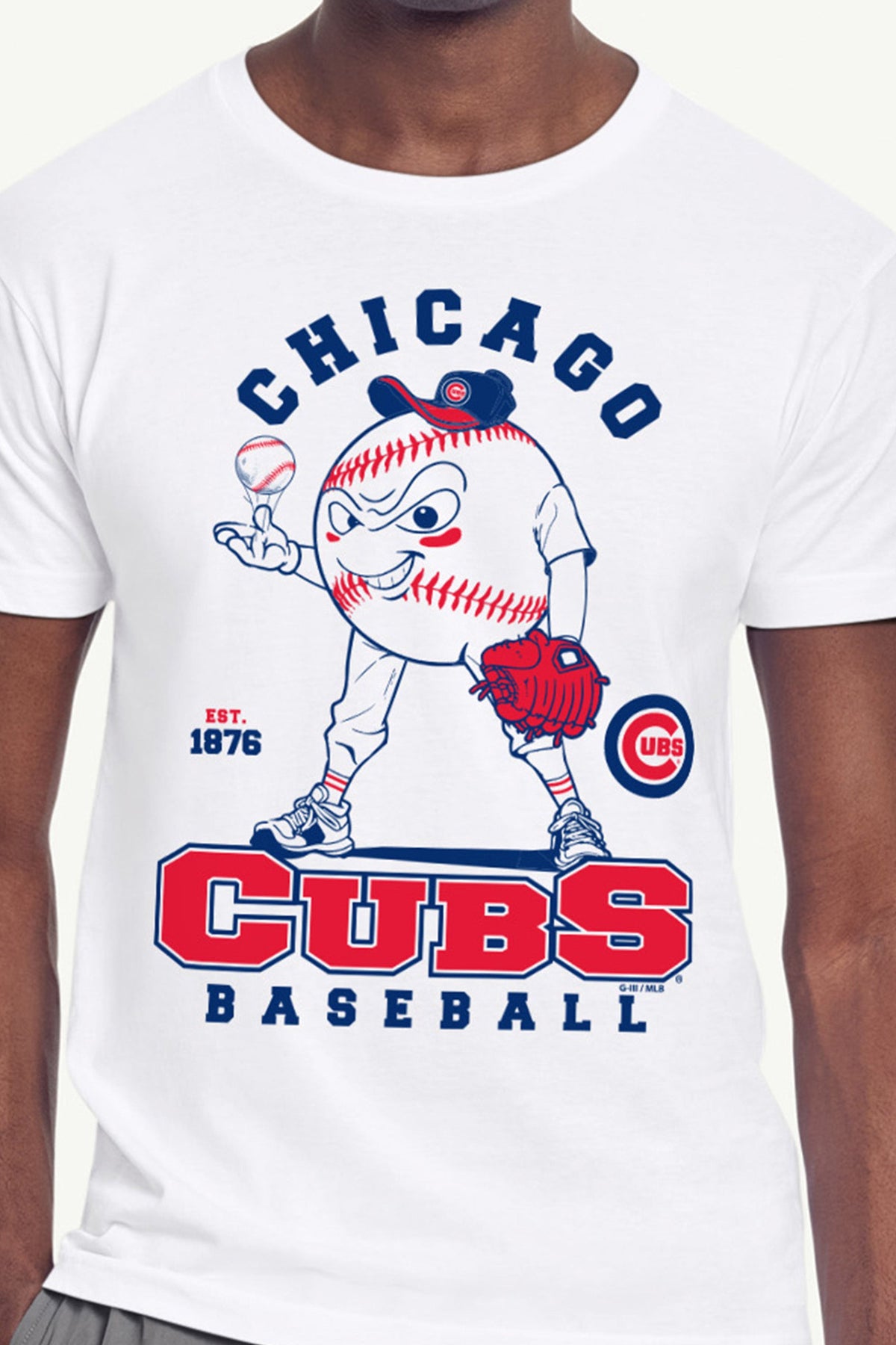 Starter Top Pick / MENS CHICAGO CUBS BASEBALL CHARACTER SHORT SLEEVE T SHIRT