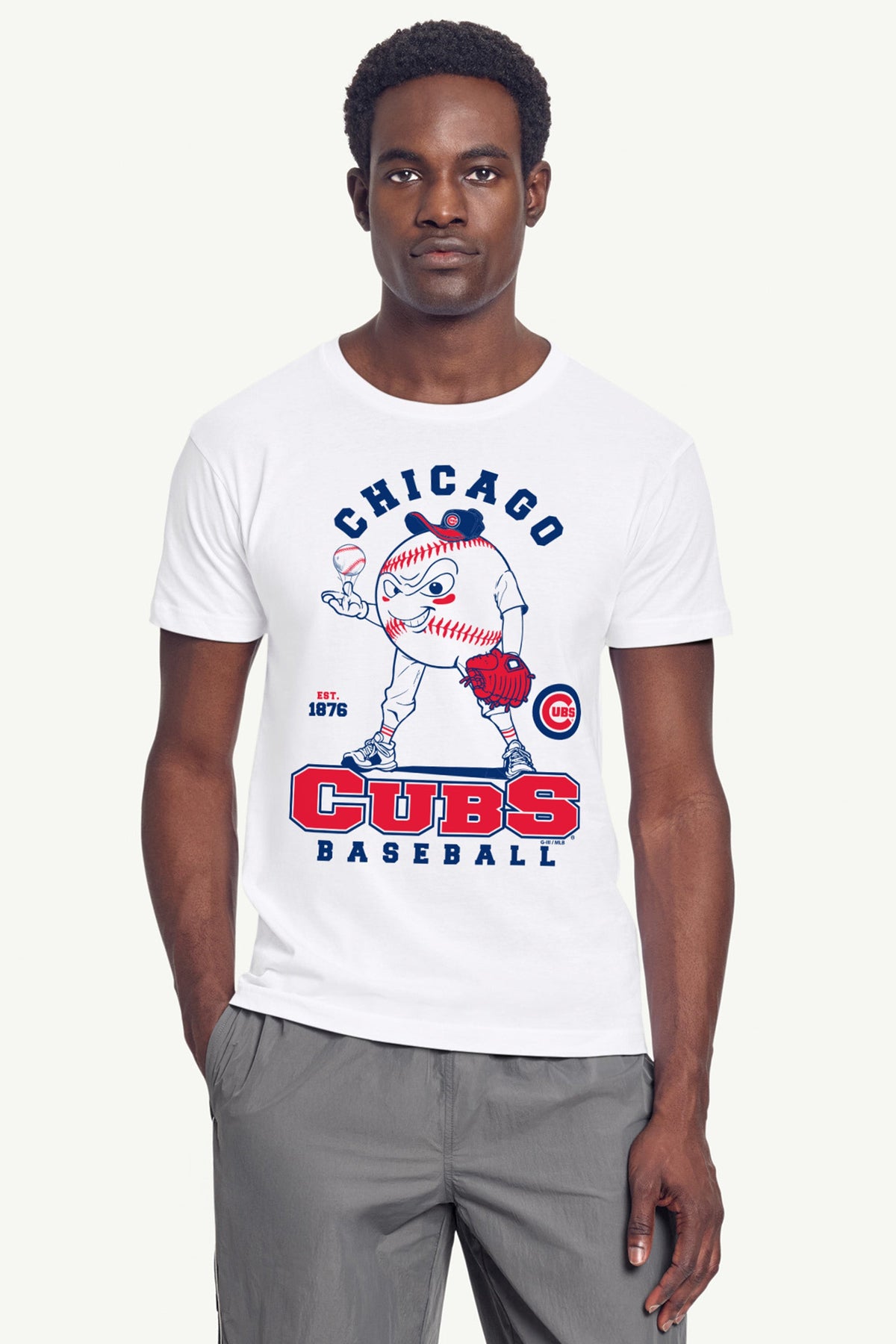 Starter Top Pick / MENS CHICAGO CUBS BASEBALL CHARACTER SHORT SLEEVE T SHIRT