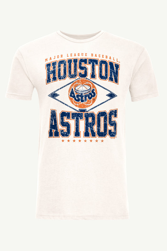 Starter Premium / MENS HOUSTON ASTROS DISTRESSED COOPERSTOWN DIAMOND SHORT SLEEVE T SHIRT